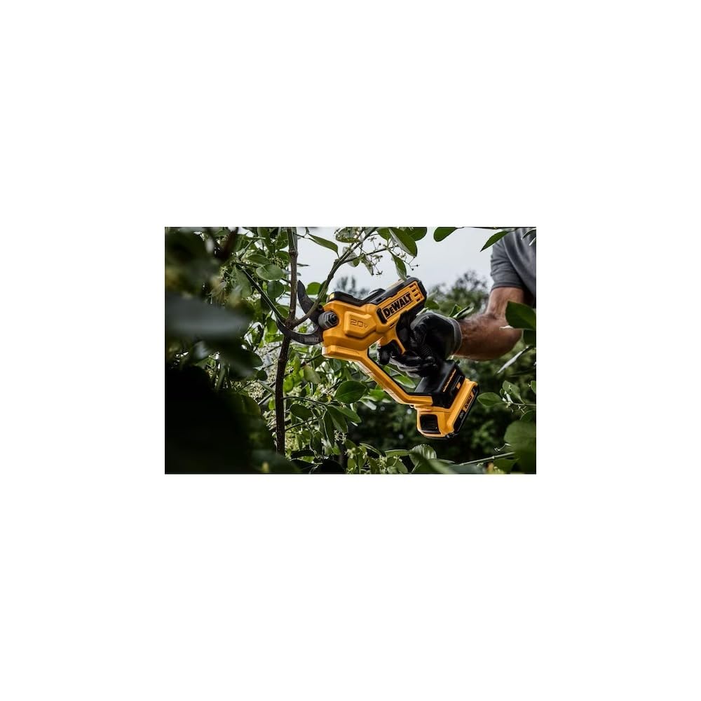 DEWALT DCPR320D1 pruner with branch cutting demonstration