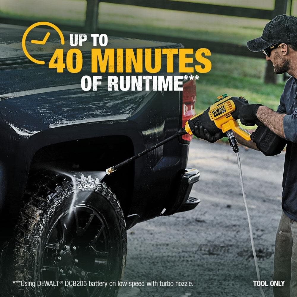 DEWALT DCPW550B Cordless Pressure Washer side view
