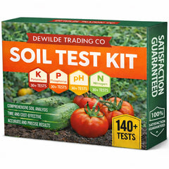 Dewilde Trading Co Soil Test Kit front view with green packaging