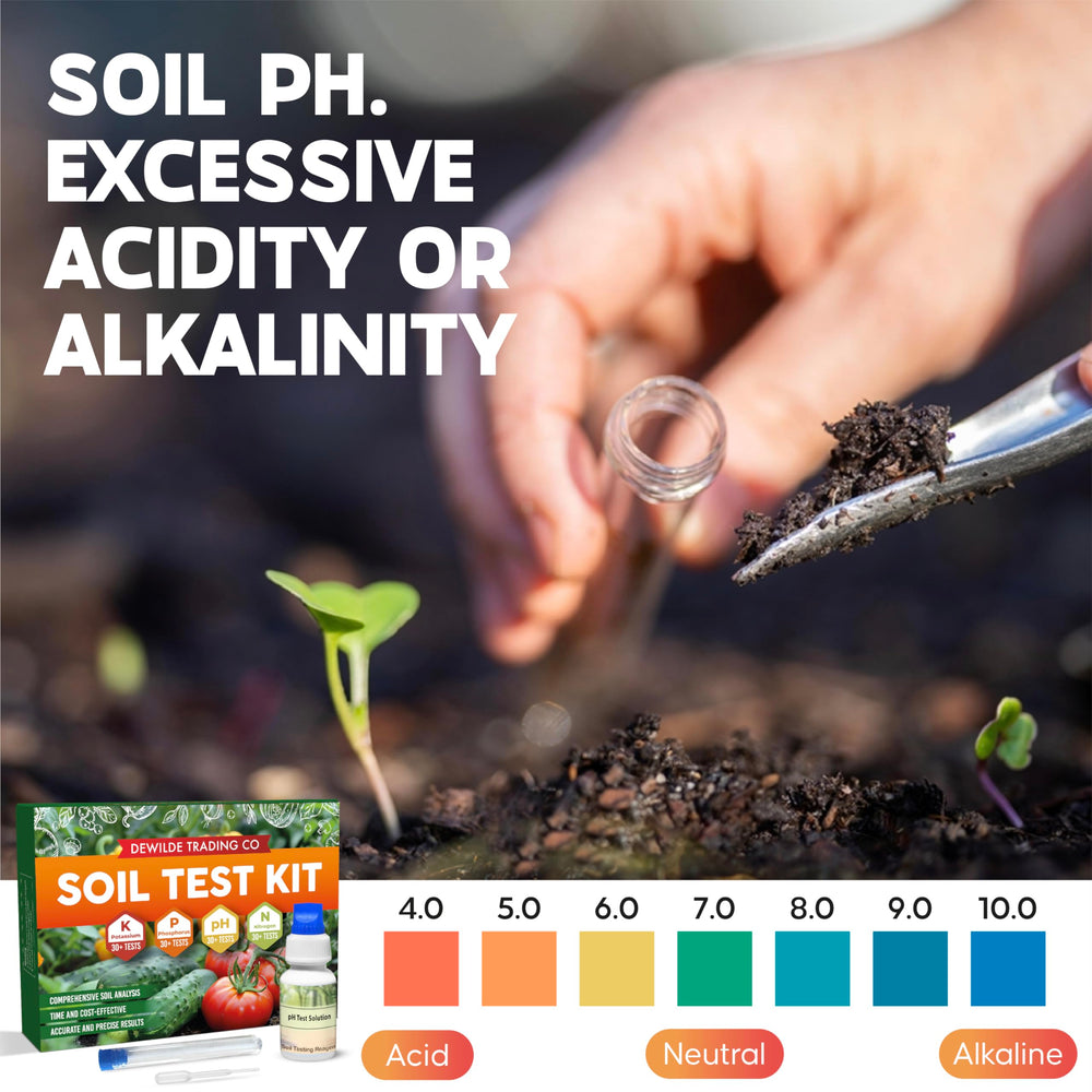 Dewilde Trading Co Soil Test Kit showing test results