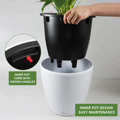 Dexceder Self Watering Planter close-up of matte finish