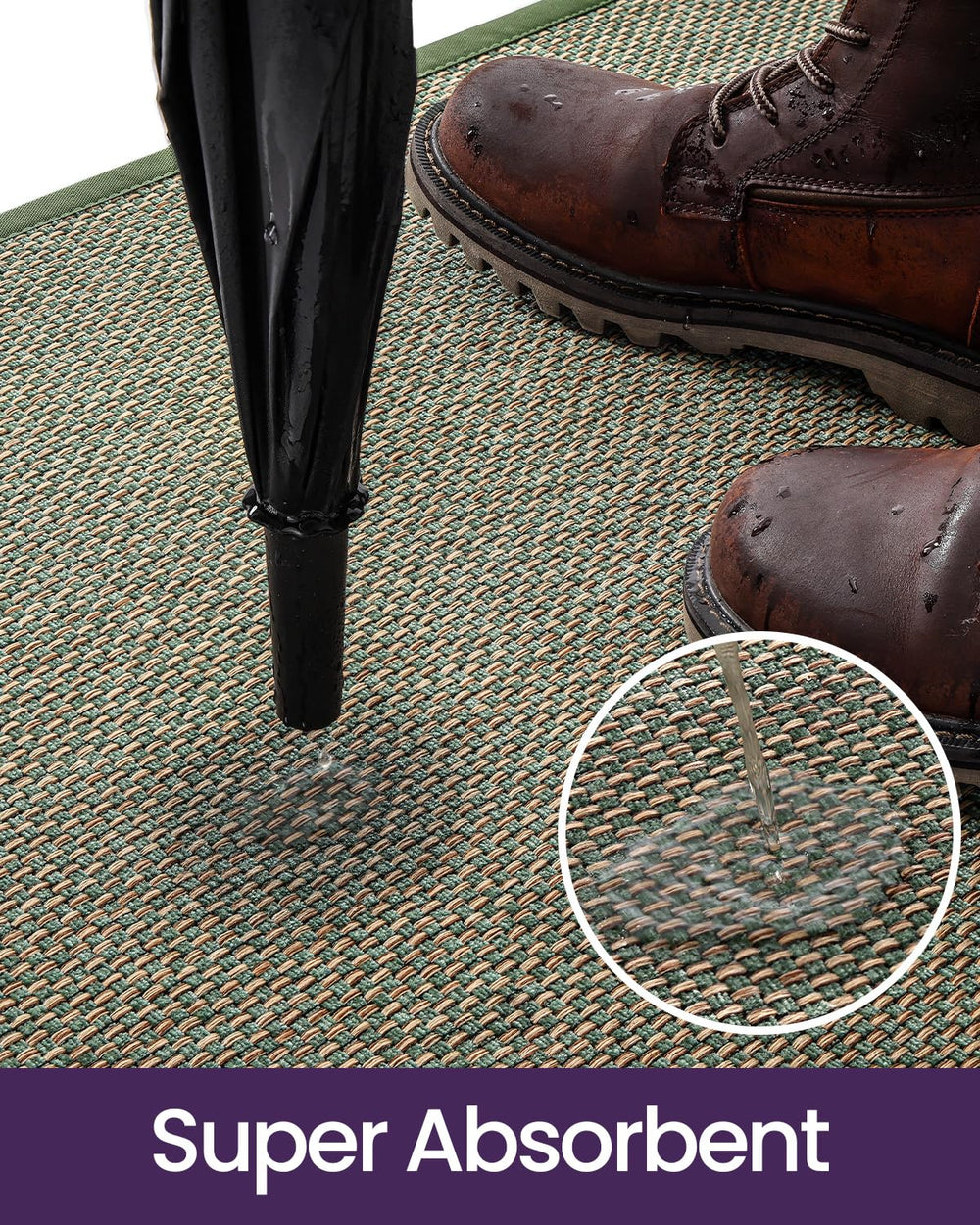 DEXI door mat being cleaned with a hose
