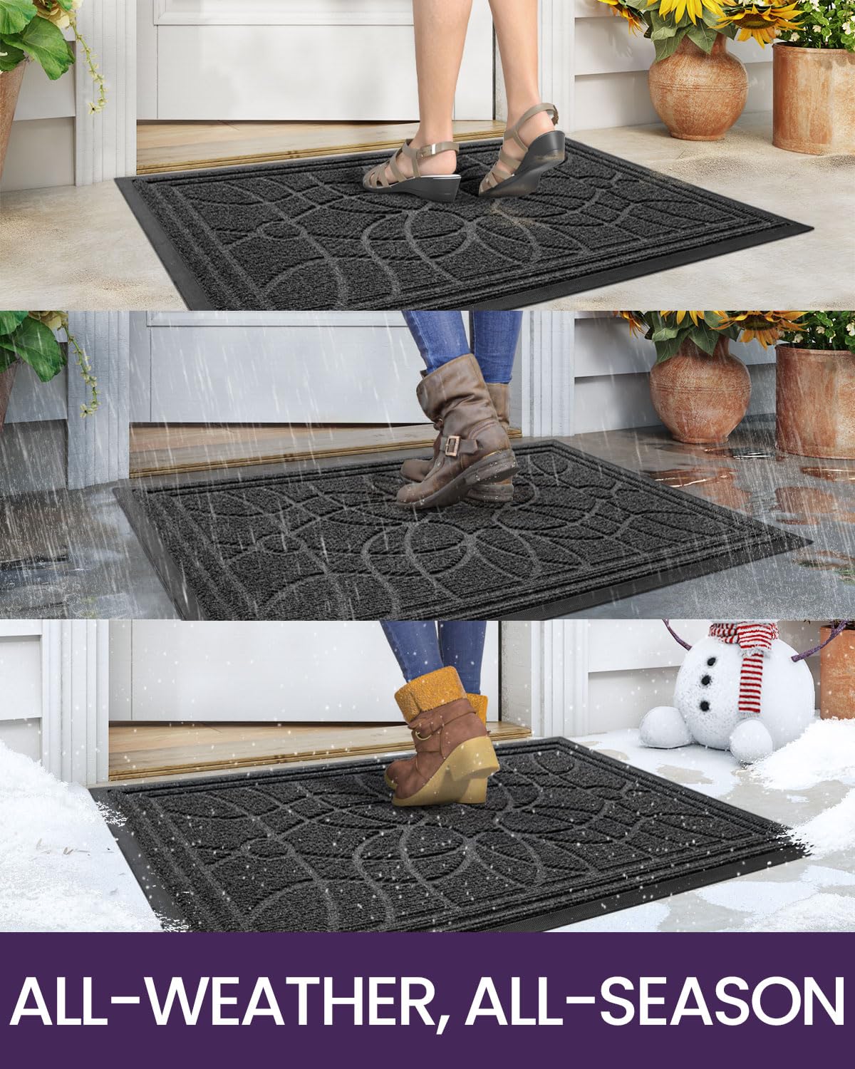 DEXI door mat being hosed down for cleaning