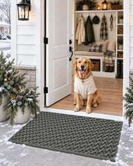 DEXI doormat featuring staggered groove design