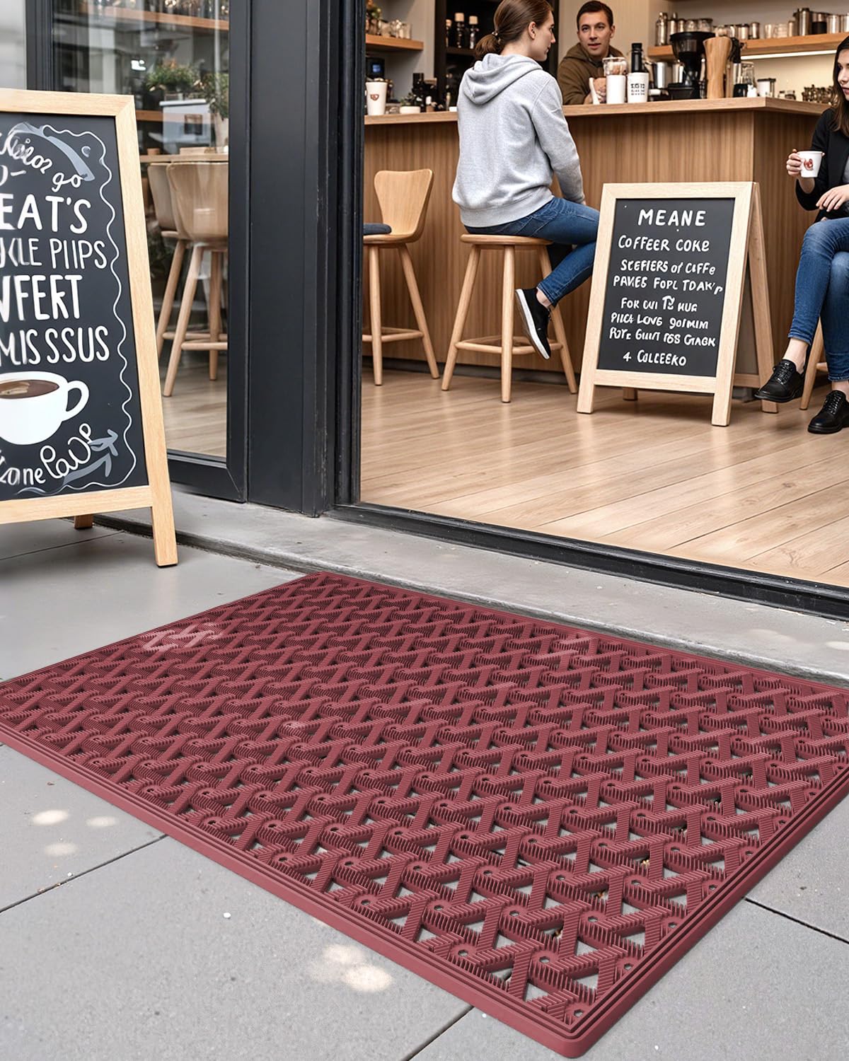 DEXI doormat showing anti-slip backing