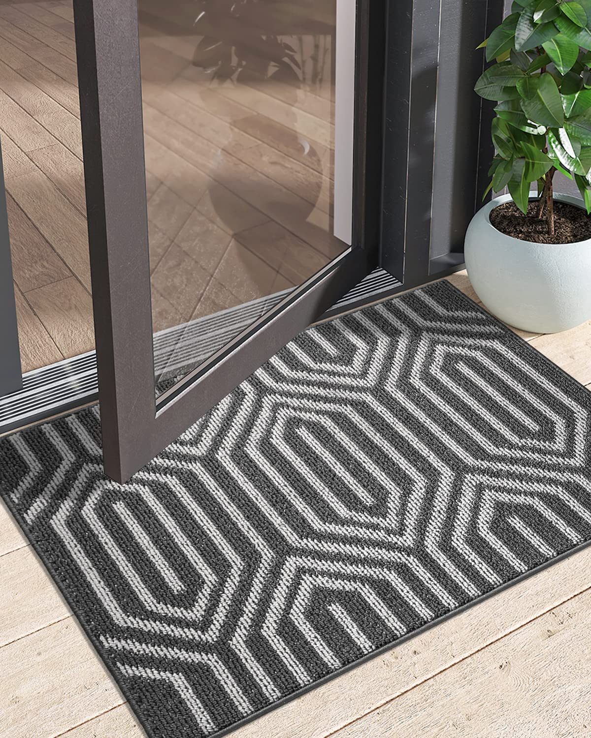 DEXI doormat showing dirt trapping capabilities