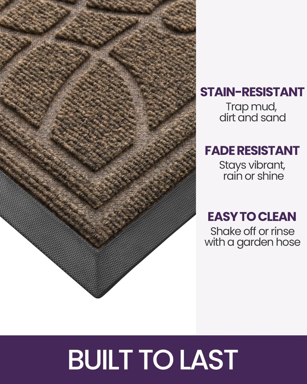 DEXI doormat showing texture for trapping dirt