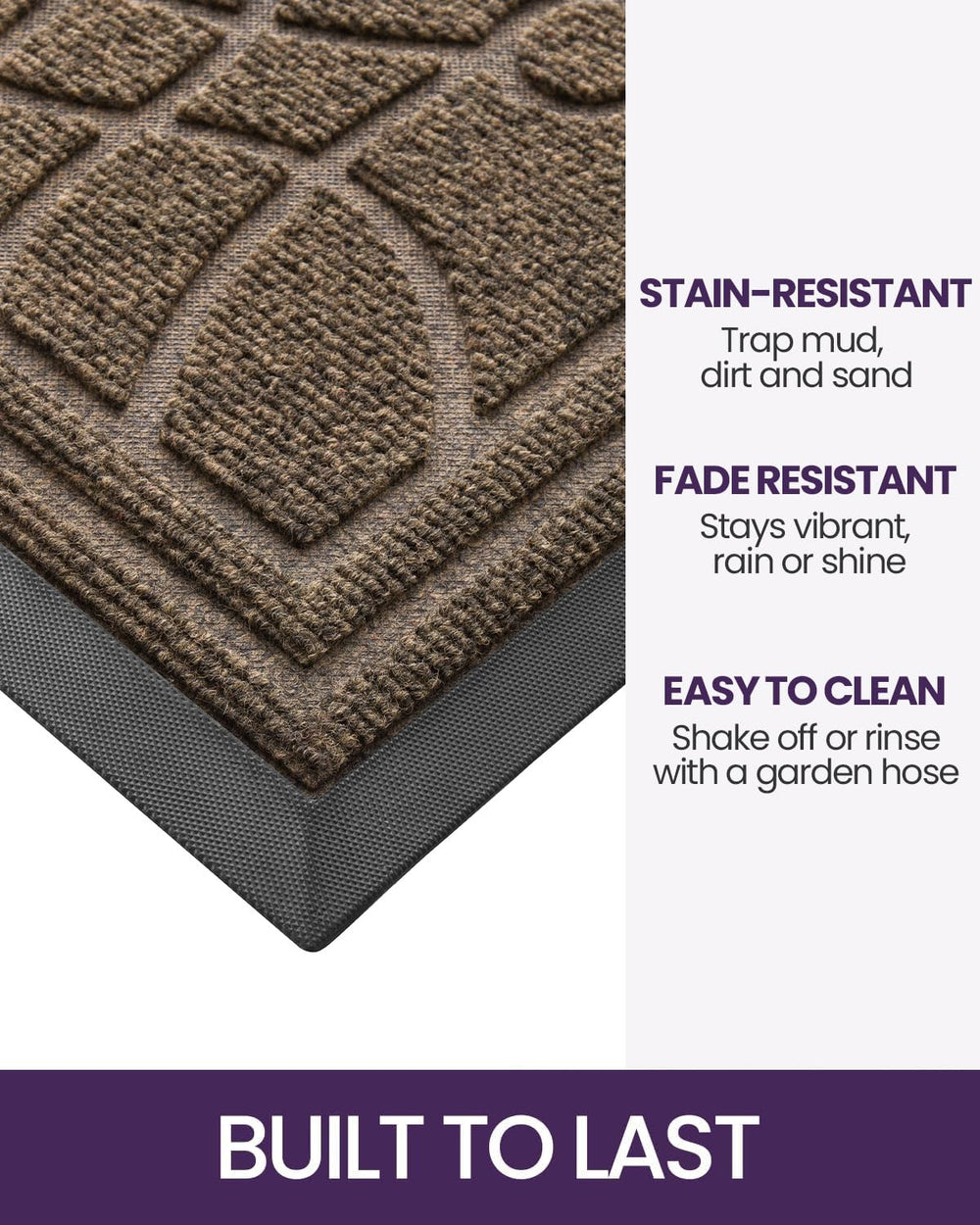 DEXI doormat showing texture for trapping dirt