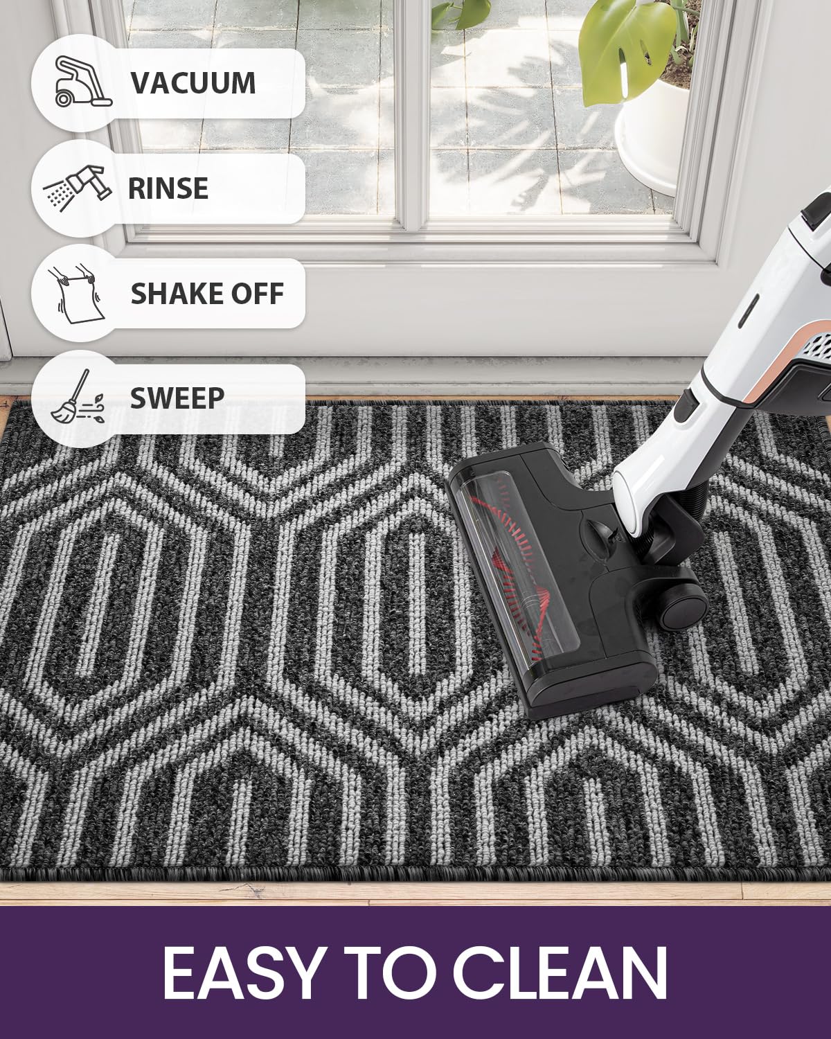 DEXI doormat showing versatility in different home locations