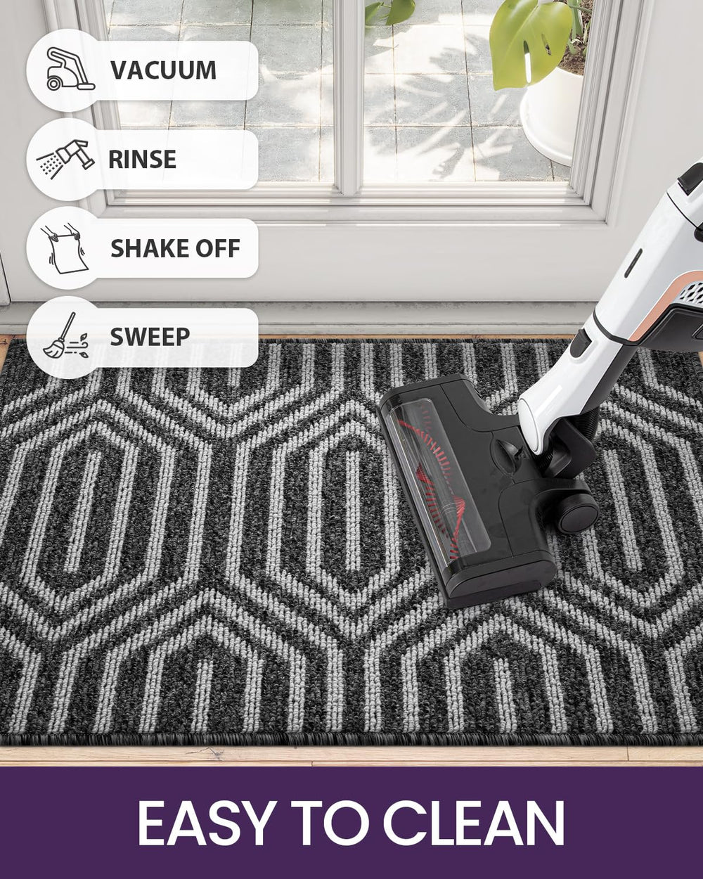 DEXI doormat showing versatility in different home locations