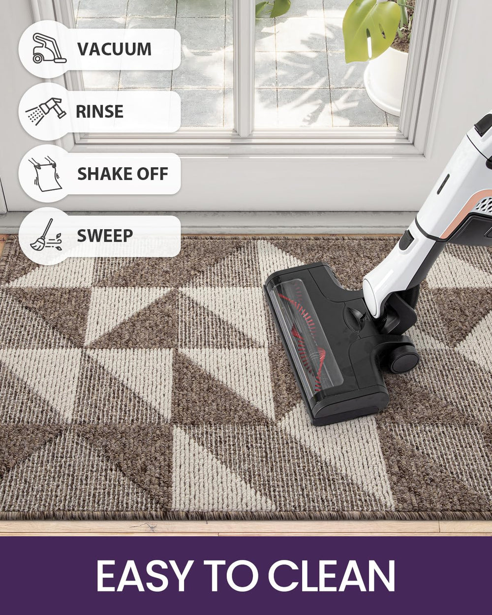 DEXI Doormat with geometric design detail