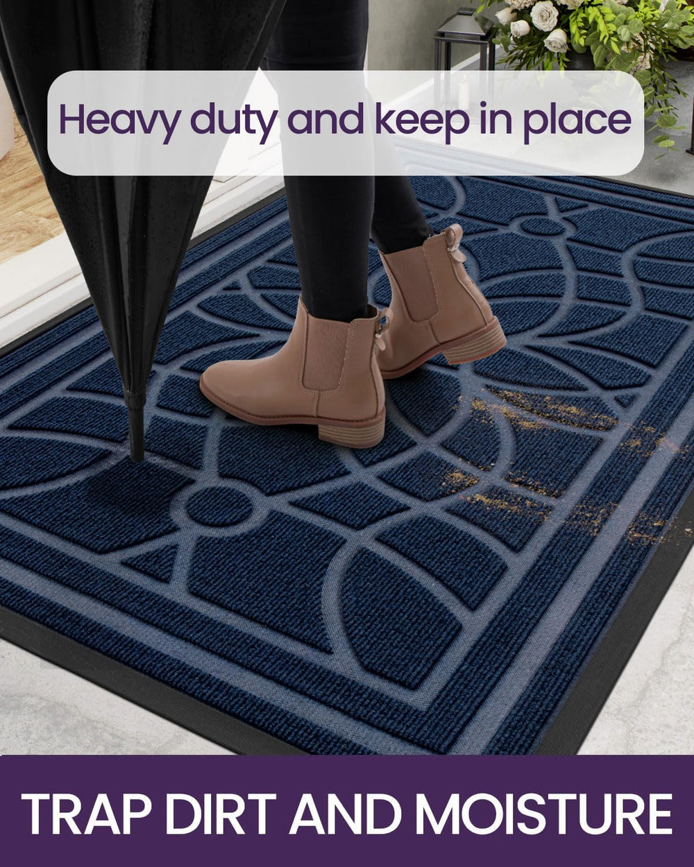 DEXI Front Door Mat 24x36 rectangular shape