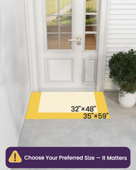 DEXI Front Door Mat blue in outdoor setting