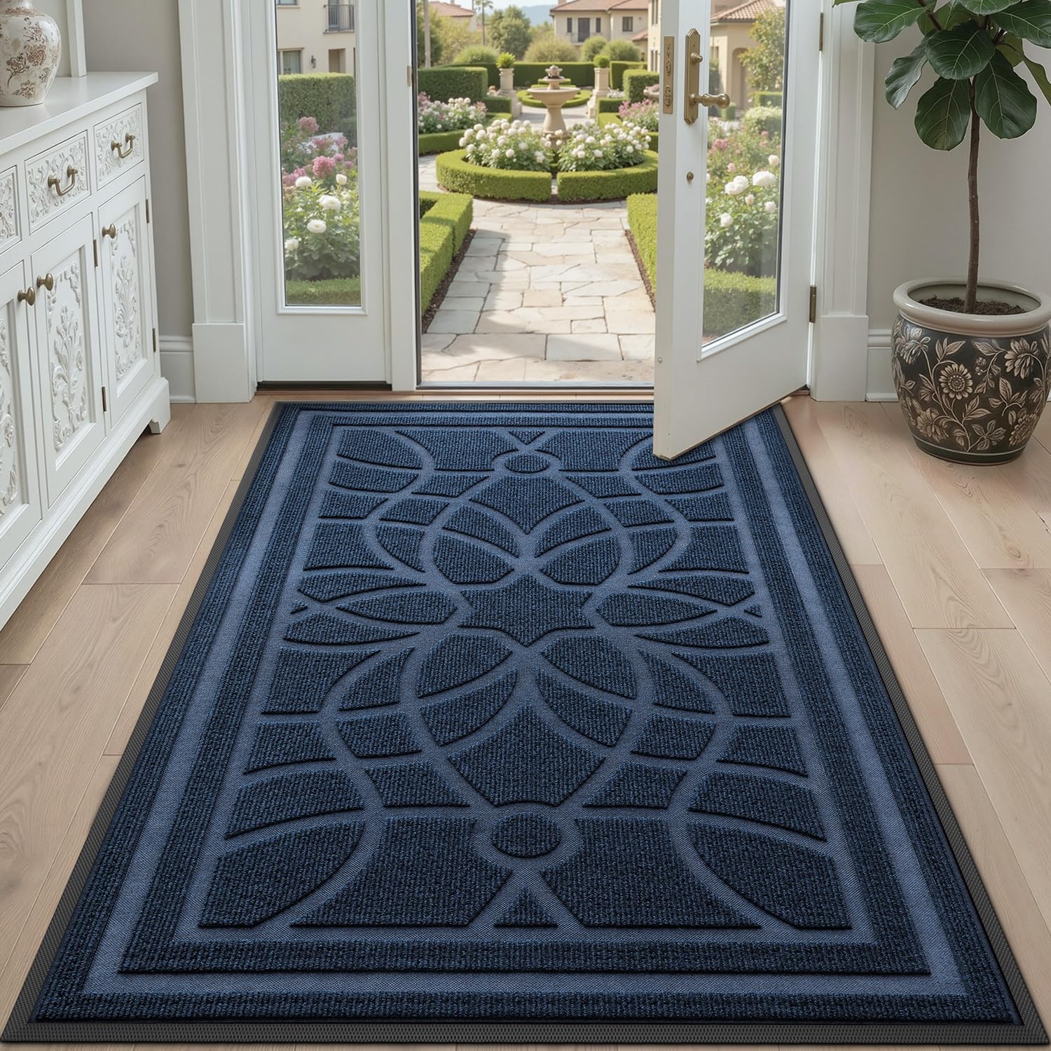DEXI Front Door Mat non-slip rubber backing close-up