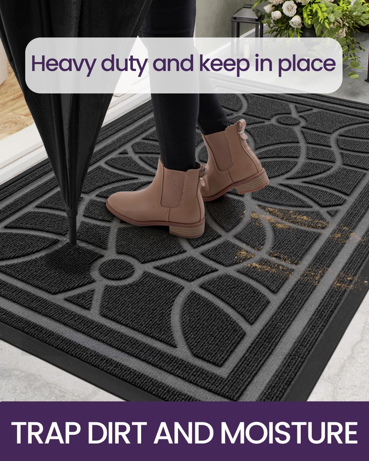 DEXI mat being cleaned with a hose