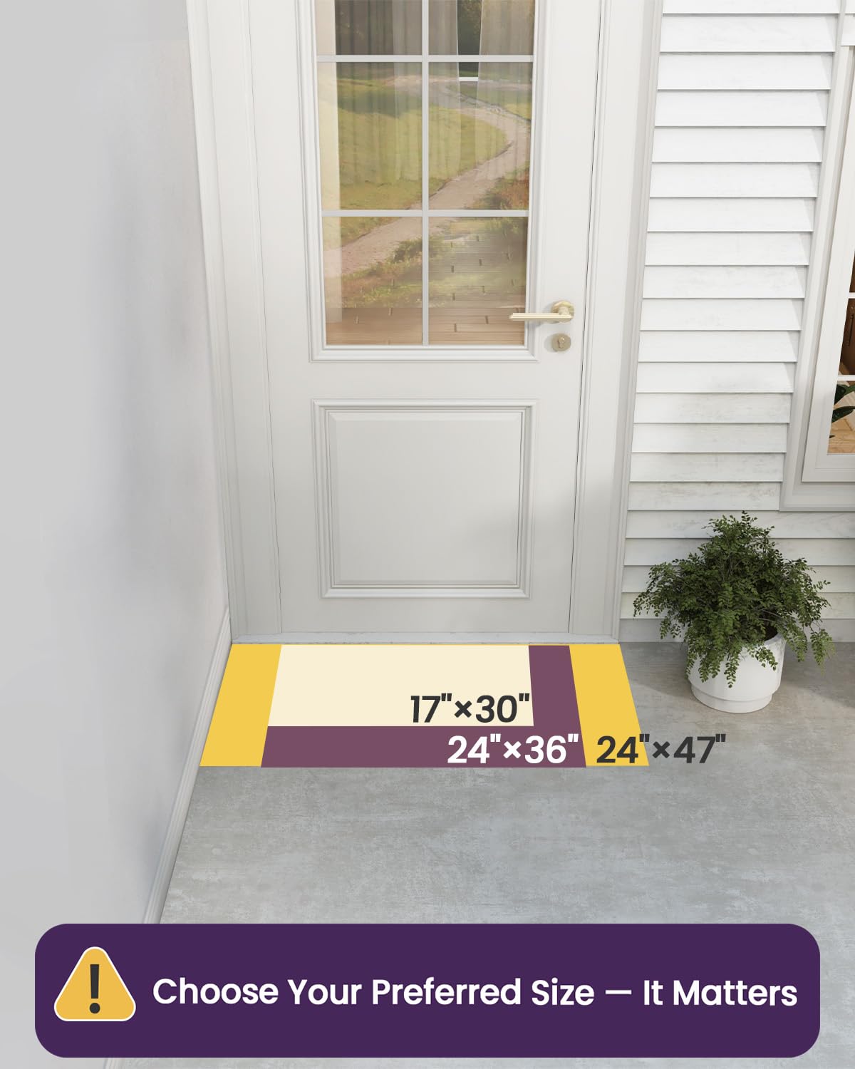 DEXI non-slip mat featuring rubber backing