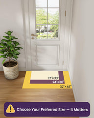 DEXI Thin Door Mat 17x30 beige rubber backing