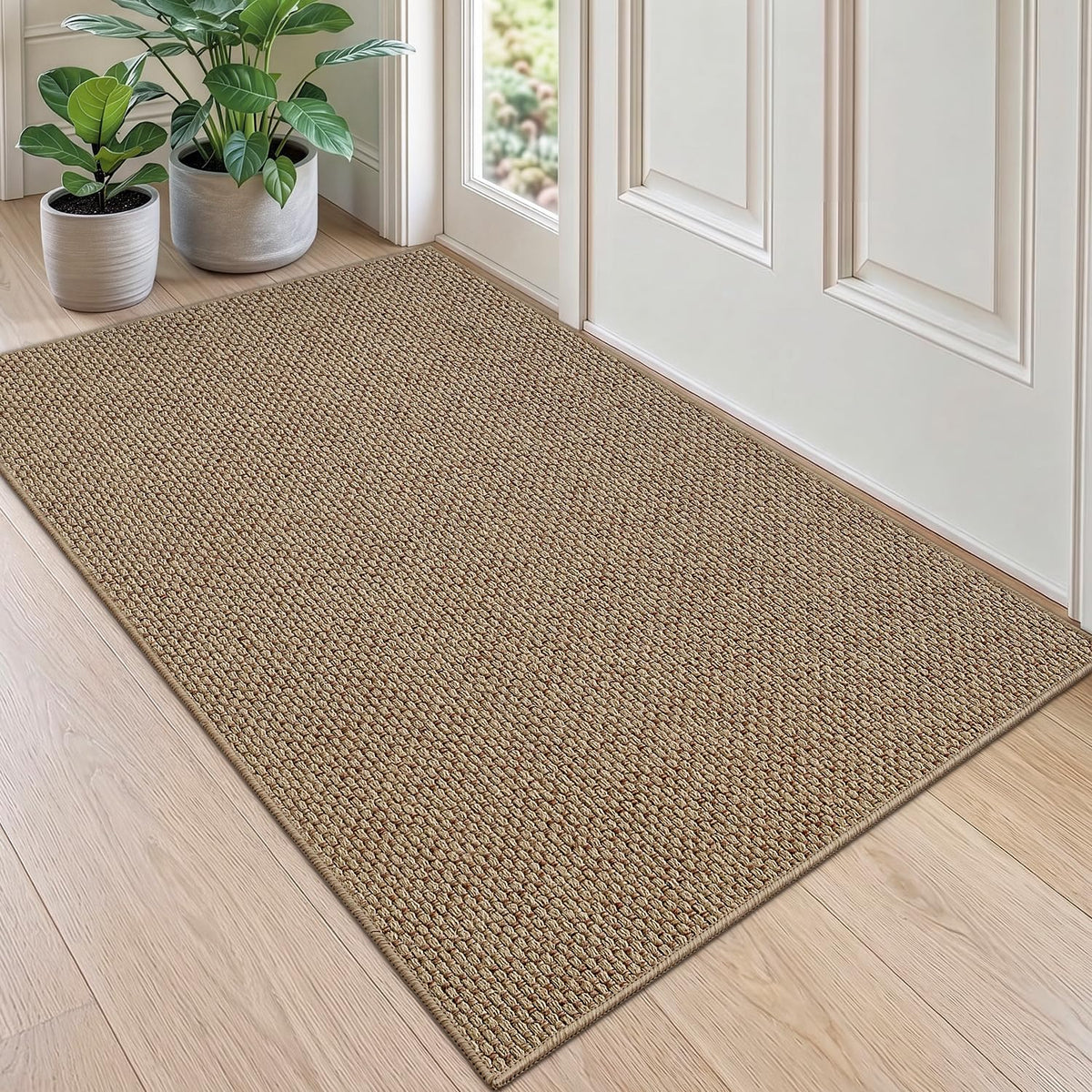 DEXI Thin Door Mat 36x56 dark beige front view