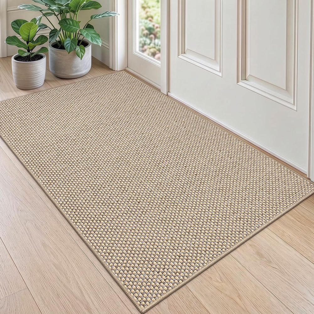 DEXI Thin Door Mat beige front view, 36x56 size