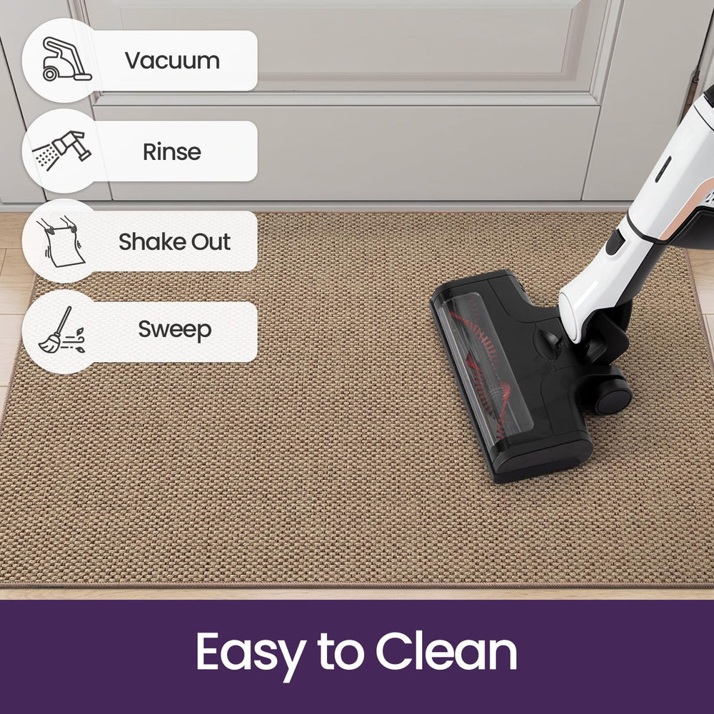 DEXI Thin Door Mat showing dirt trapping capability