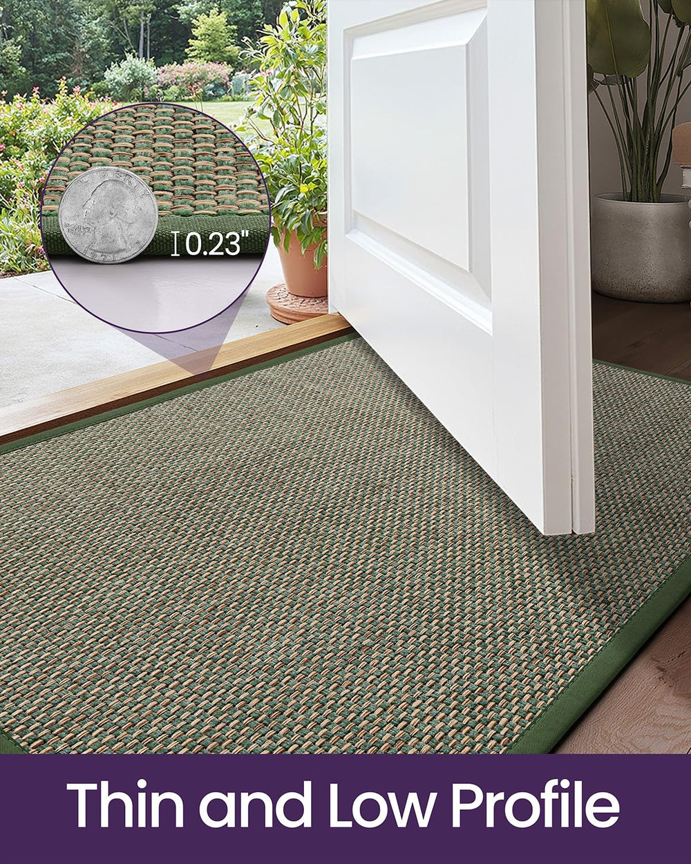 DEXI Ultra Thin Door Mat rubber backing close-up
