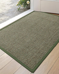DEXI Ultra Thin Indoor Door Mat 24x36 green front view