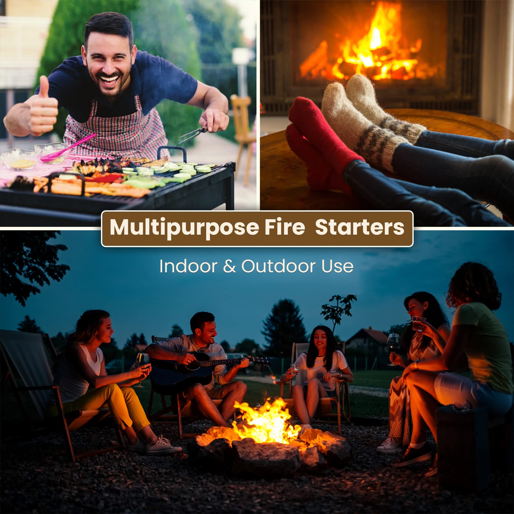 Dextreme fire starters in a BBQ grill environment