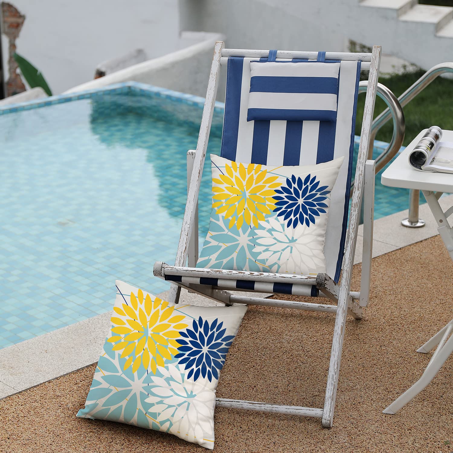 DFXSZ Pillow Cover on Outdoor Sofa