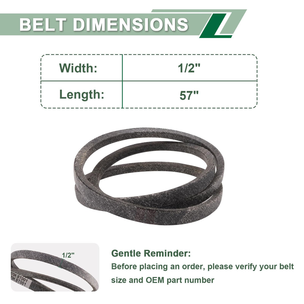 DHLPTX 1/2" x 57" Drive V-Belt 07200718 packaging
