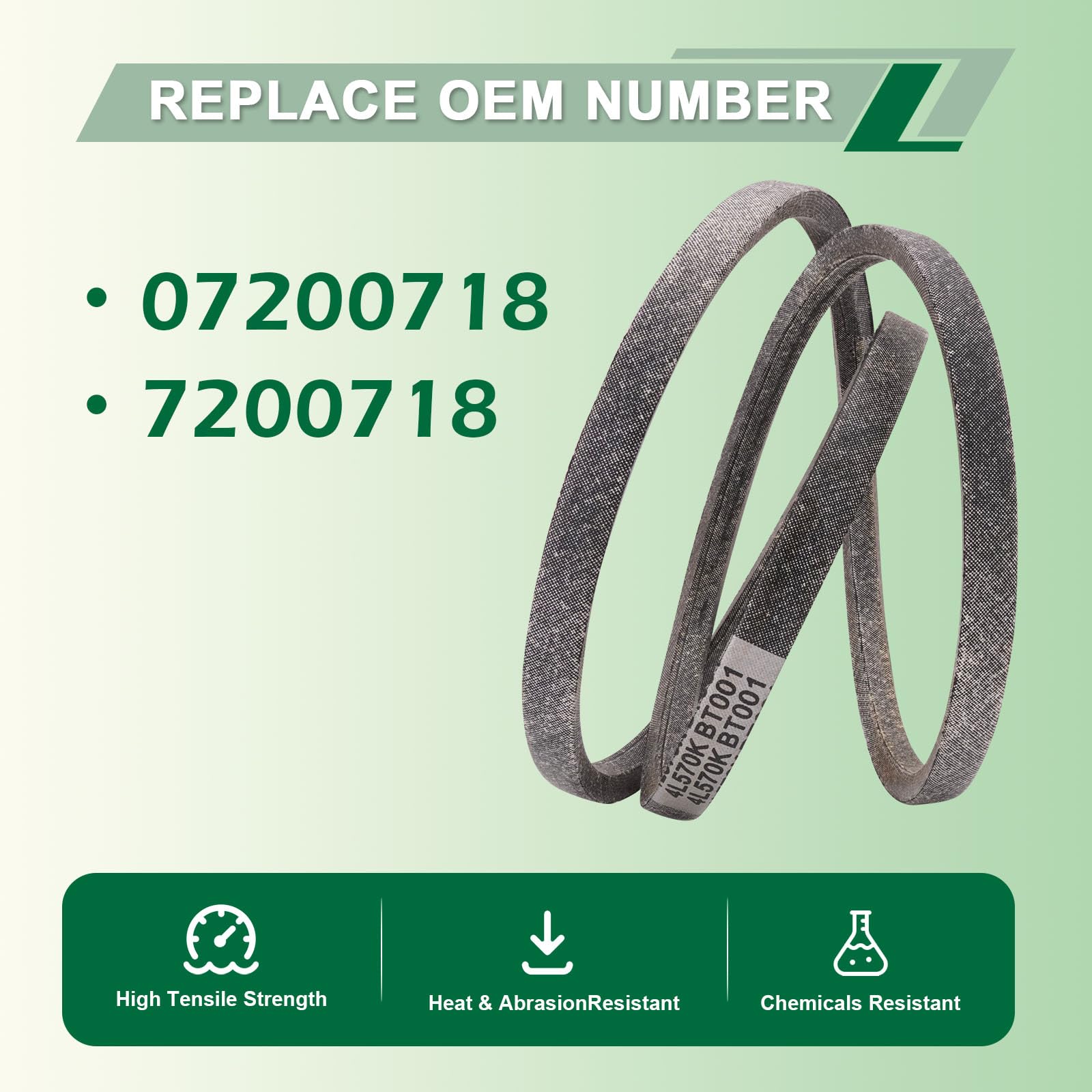 DHLPTX 1/2" x 57" Drive V-Belt 07200718 side view