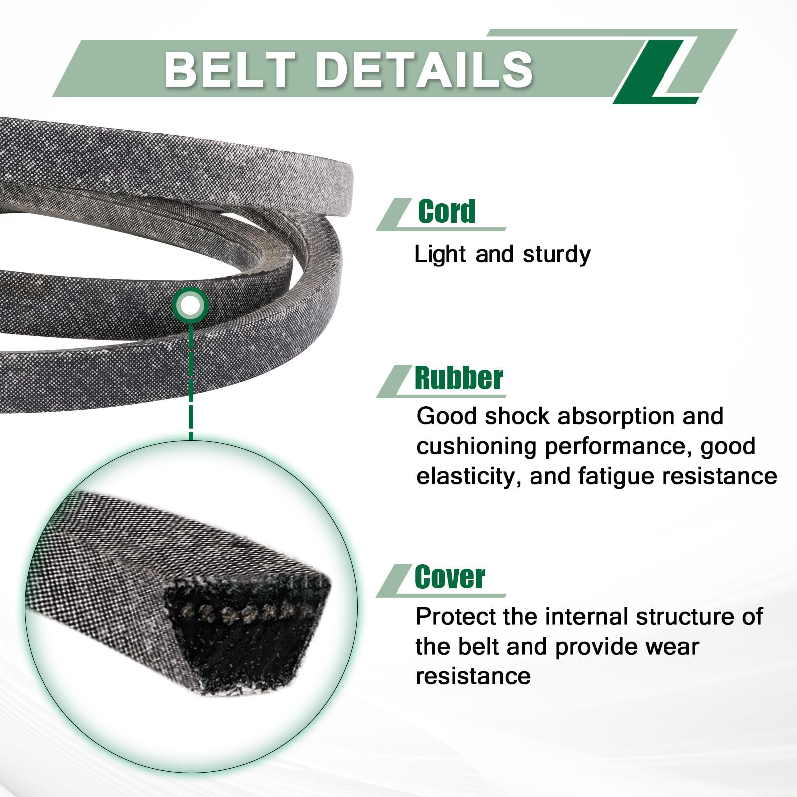 DHLPTX V-Belt 07200718 installed on Ariens mower