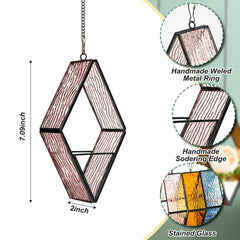 Diamond geometric design of Yaomiao hanging terrarium close-up