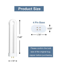 Dichroma 15W Bug Zapper Light Bulb side view