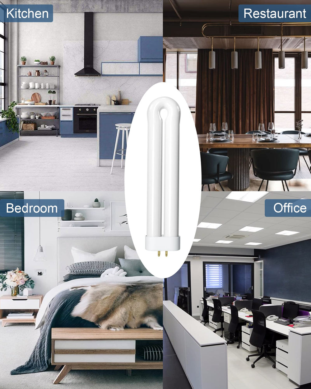 Dichroma bug zapper bulb installed in device