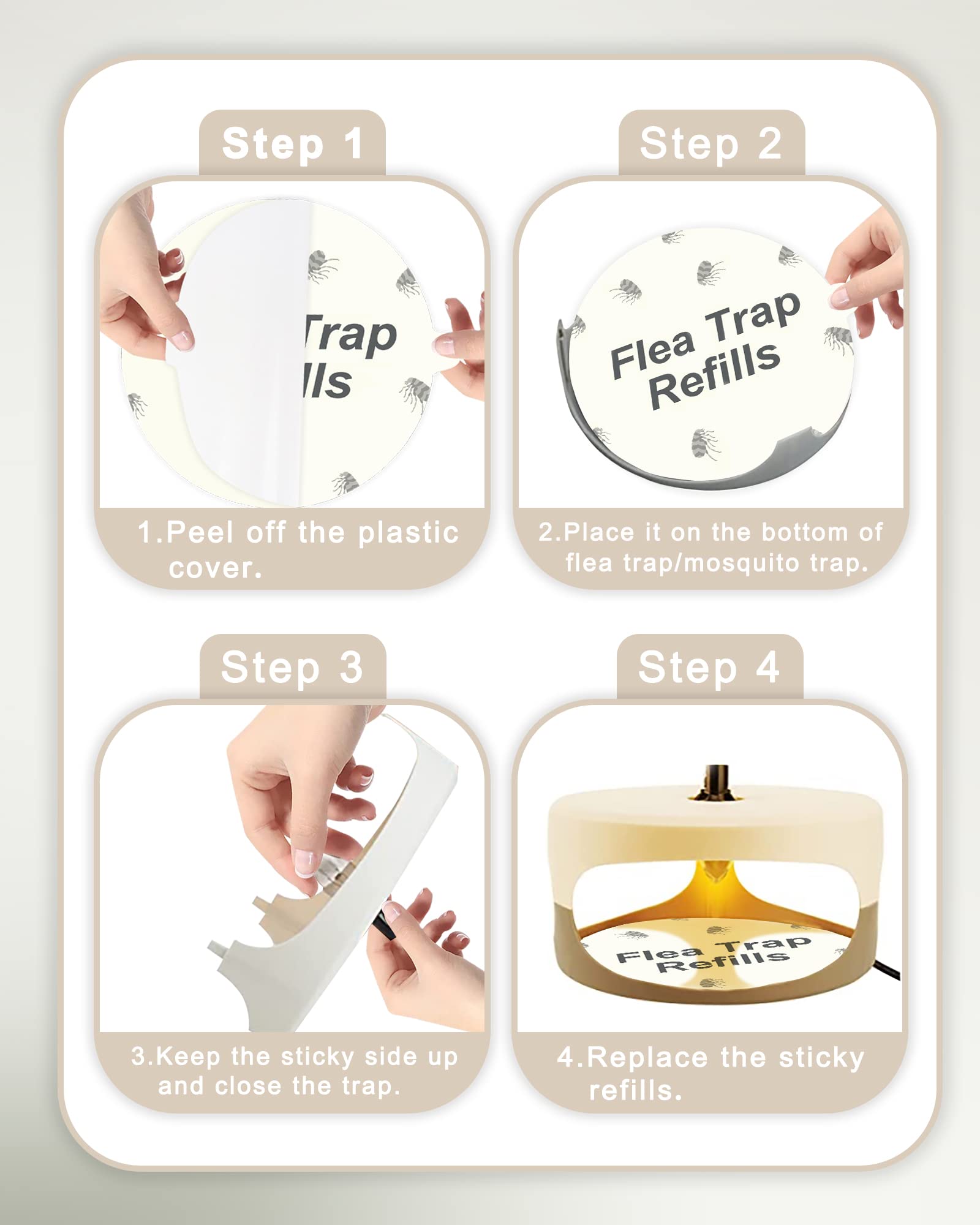 Dichroma refill discs with dimensions shown