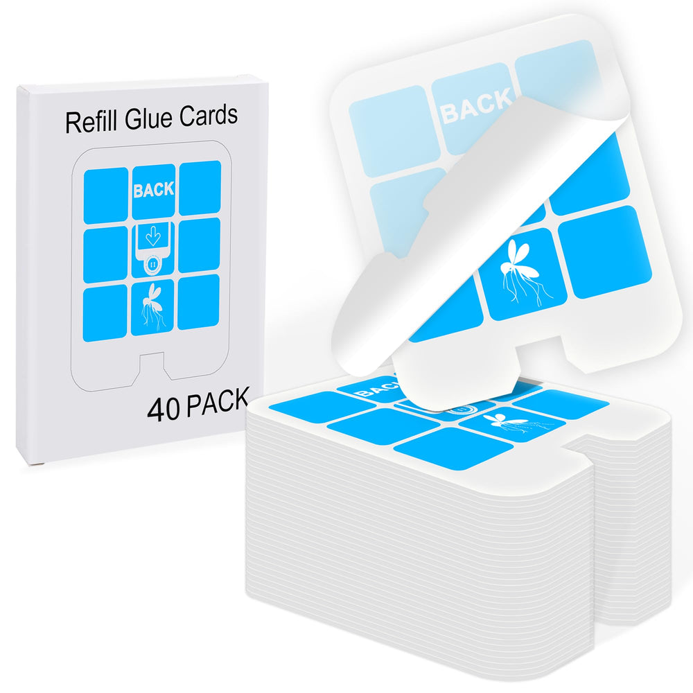 Dickinda 40 Pack Refill Glue Cards for fly traps, blue color