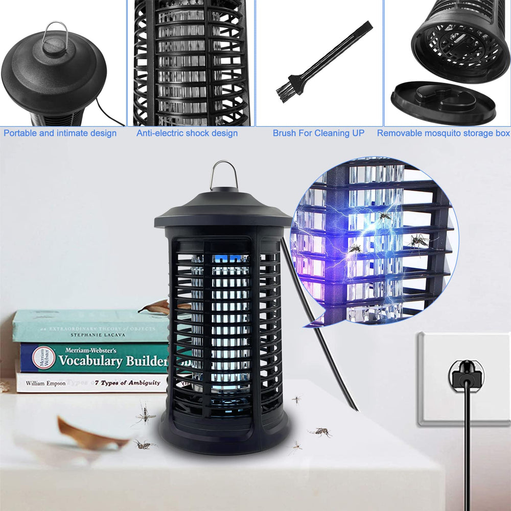 Dickinda Bug Zapper hanging on a porch