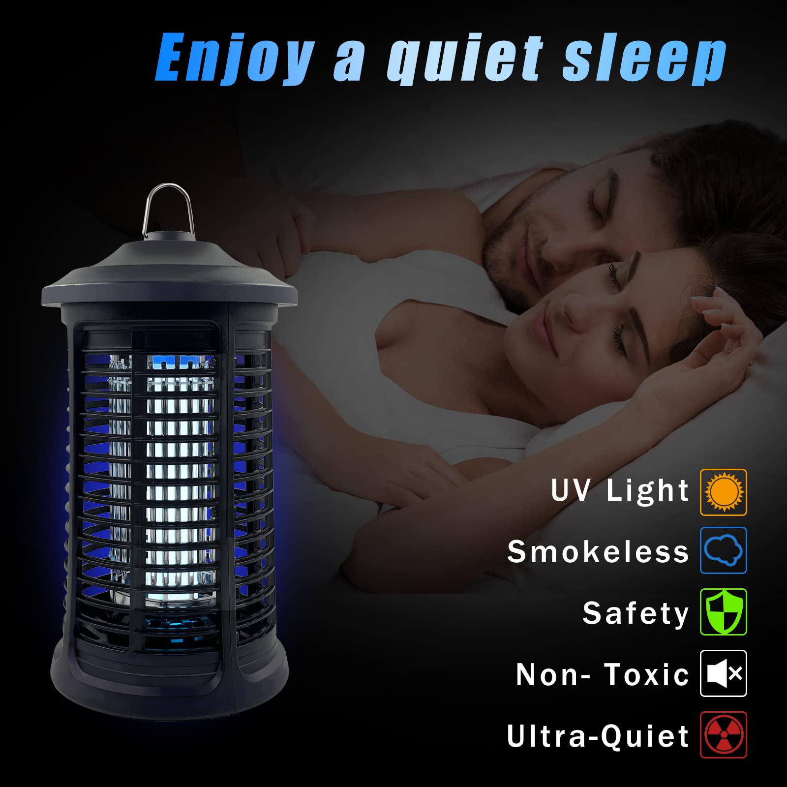 Dickinda Electric Bug Zapper in outdoor setting with insects