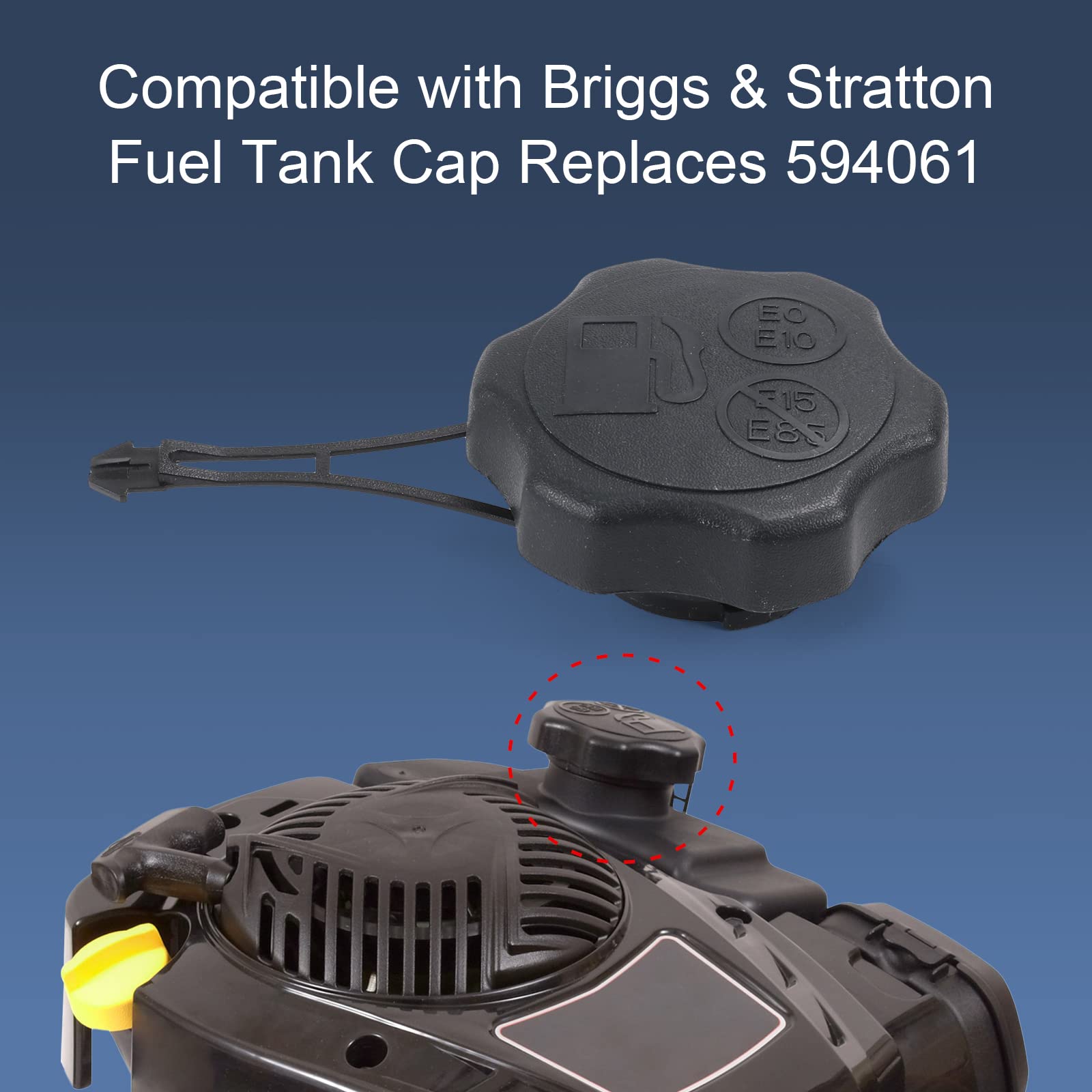 DICMIC gas cap installed on a Toro Craftsman lawn mower