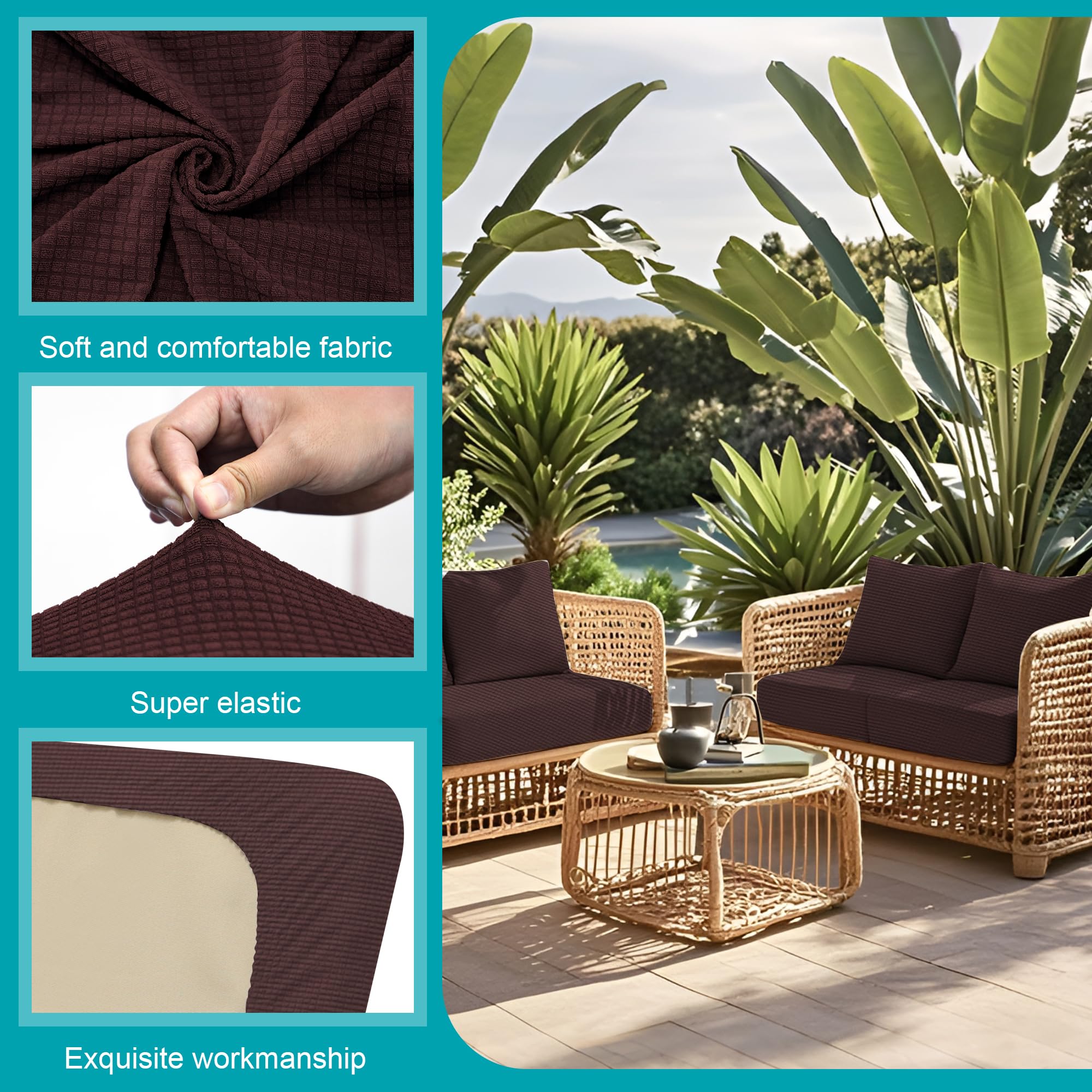 Different angles of BIETYONE outdoor cushion covers