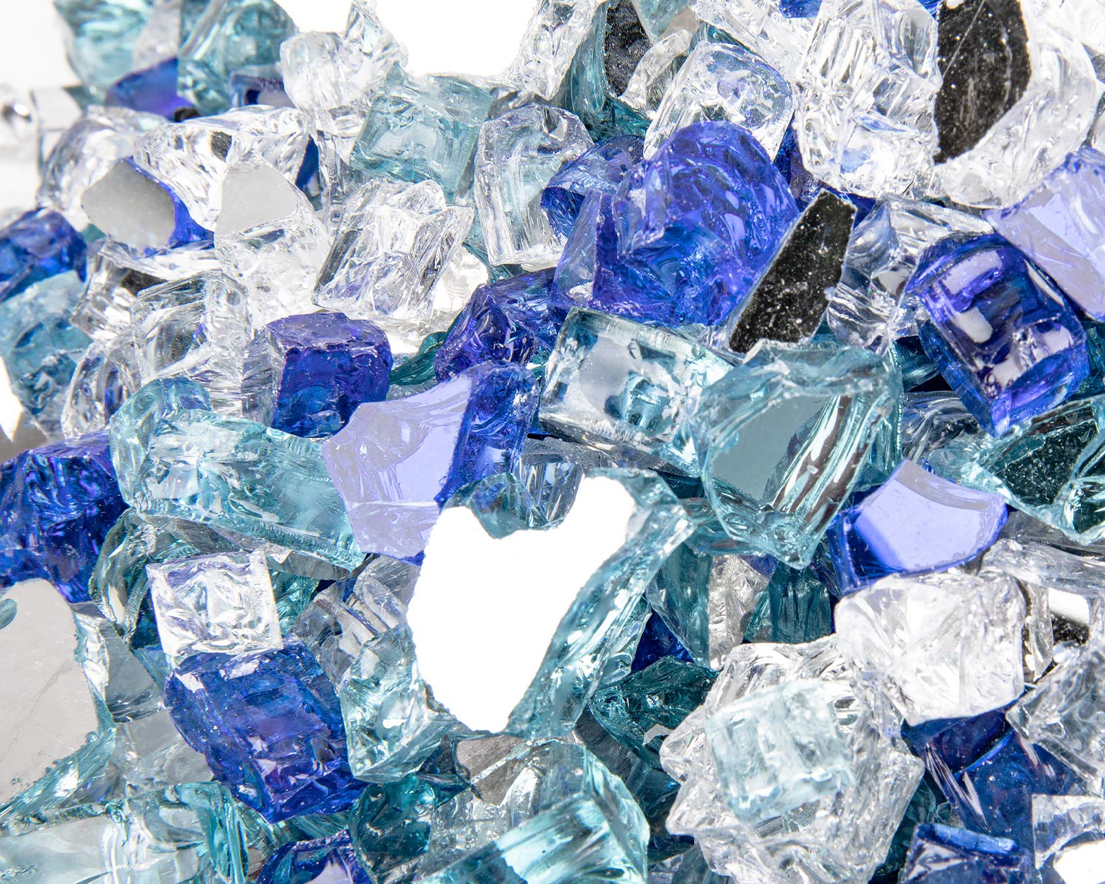 Different angles of GASPRO fire glass stones