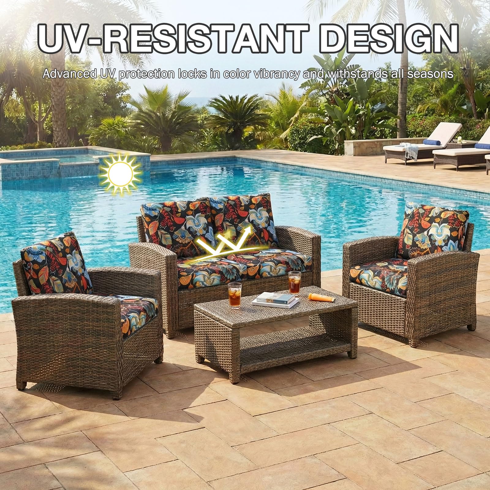 Different colours available for hyha patio cushion covers