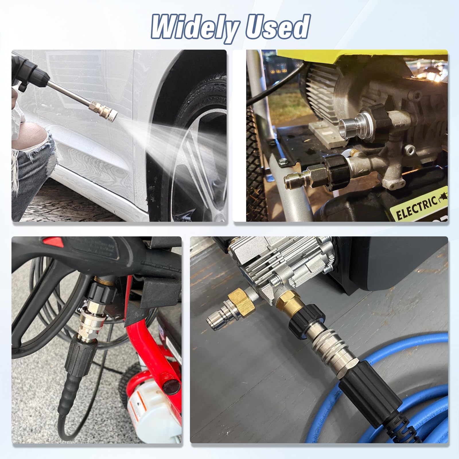 Different M22-14mm fittings included in APOWER Quick Connect Kit
