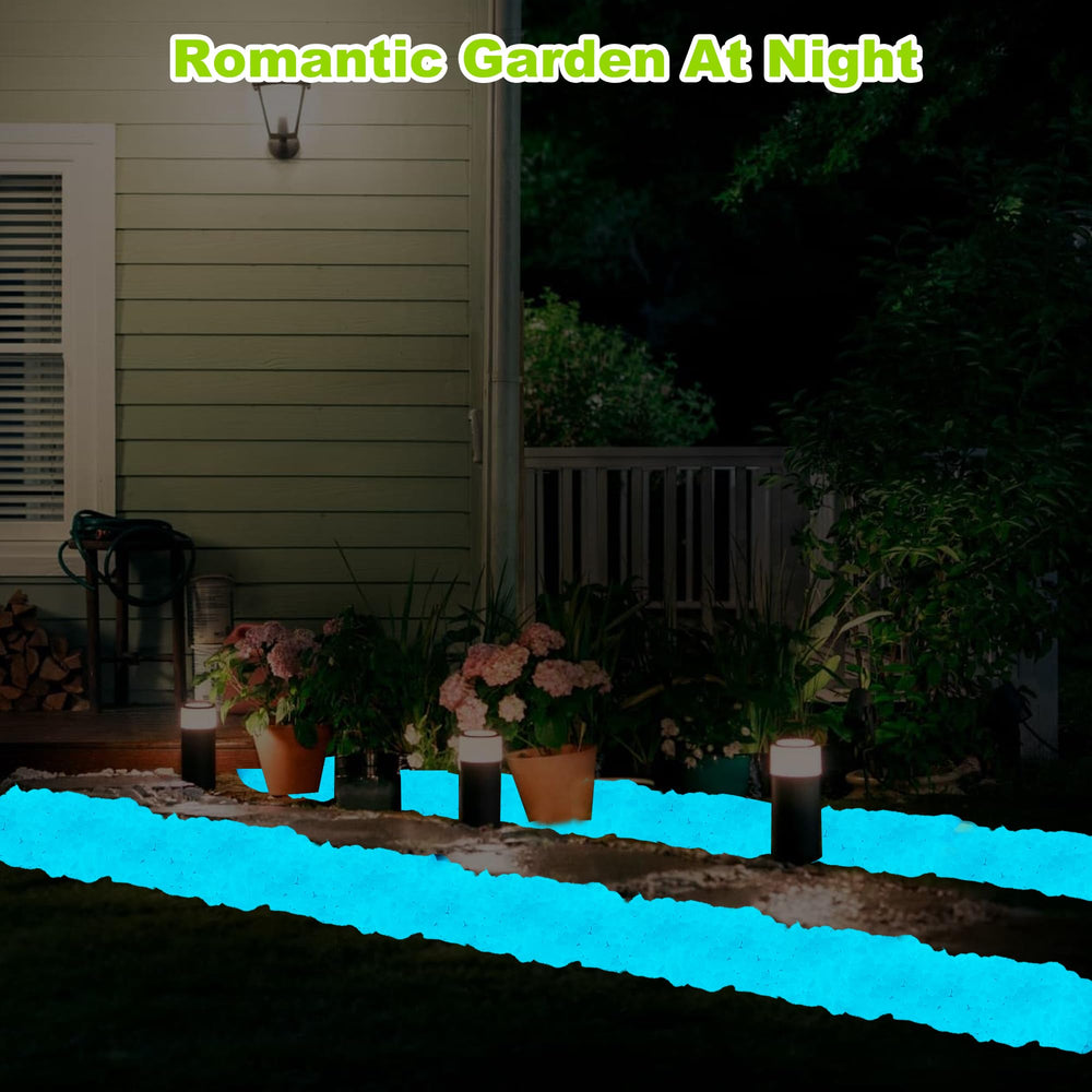 Different shapes of glow in the dark rocks displayed