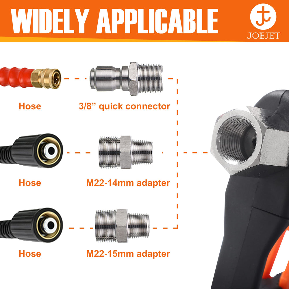 Different spray nozzle tips for JOEJET Short Pressure Washer Gun