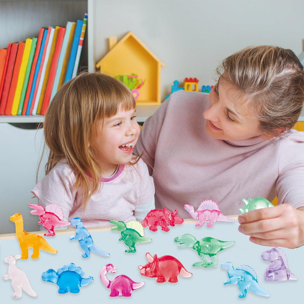Different styles of DIYDEC Mini Dinosaur Figurines displayed