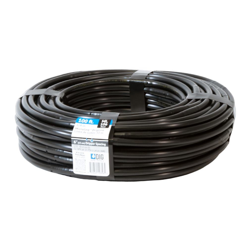DIG MICROLINE Dripline 100' black model front view