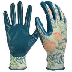 DIGZ Garden Gloves Large Coral Floral front view