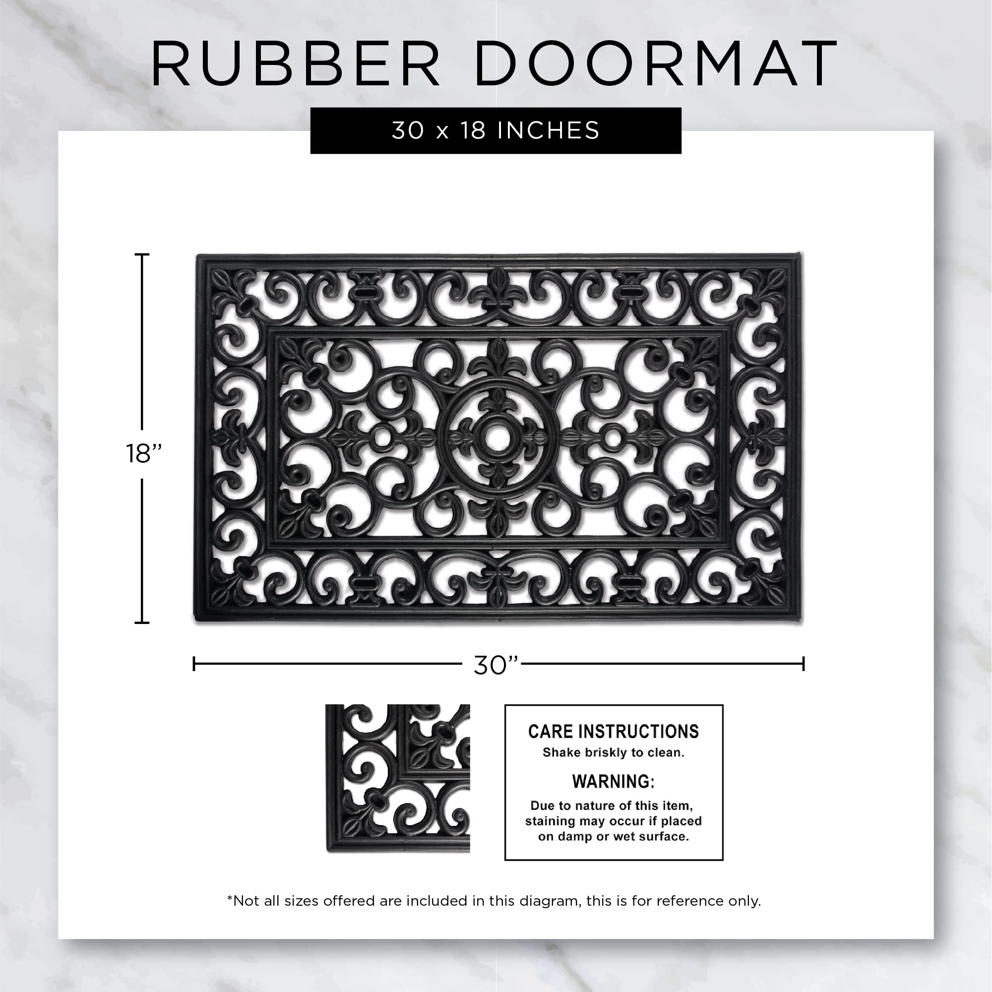 DII Rubber Doormat in outdoor setting