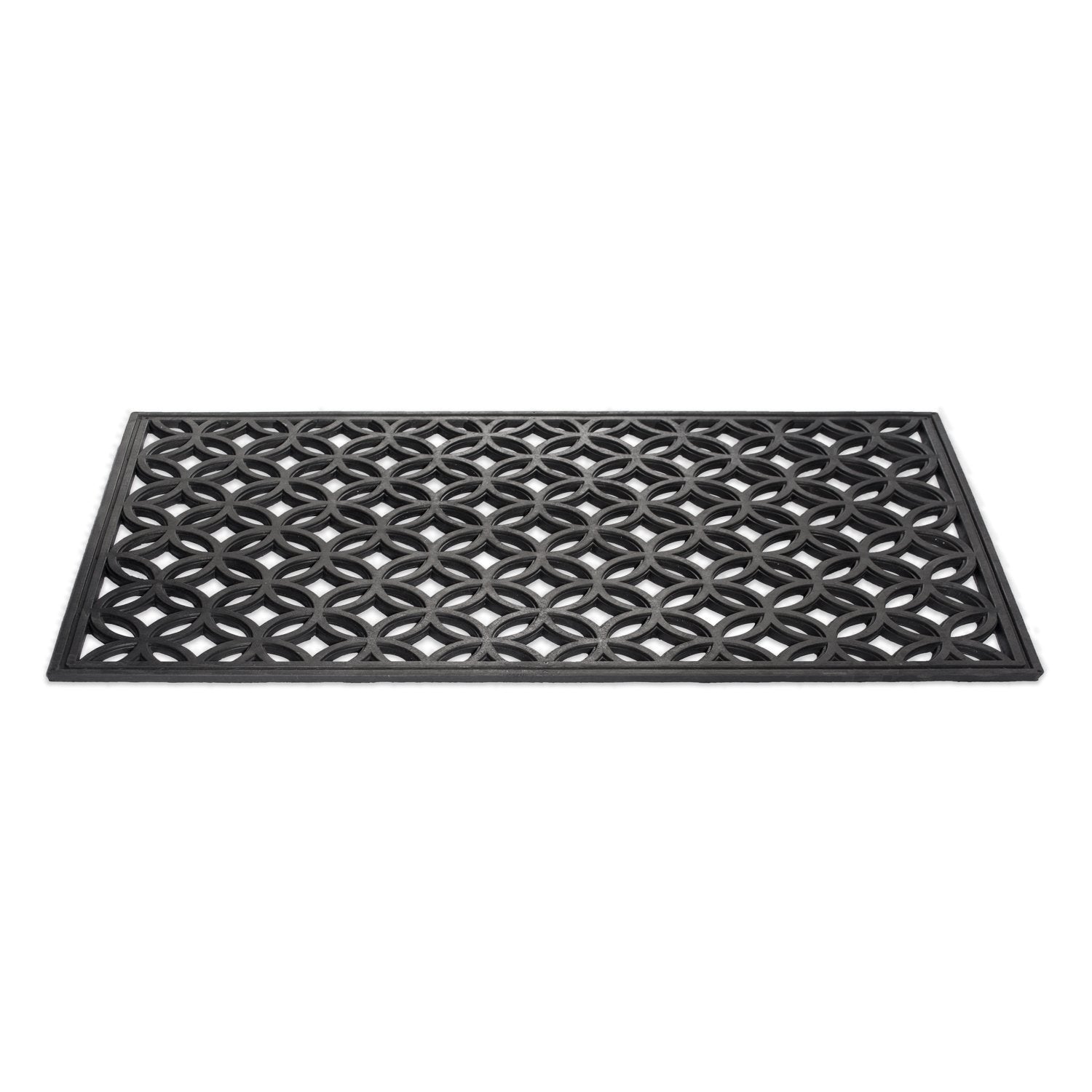 DII Rubber Doormat with snow showing dirt trapping capability